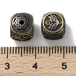 Perles de zircone cubiques en laiton de style tibétain&nbsp;KK-M284-53AB