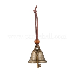Campana de hierro y colgante de llave de aleación de estilo tibetano.&nbsp;HJEW-JM03367