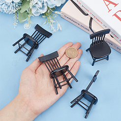 Mini chaises en bois&nbsp;AJEW-WH0041-76C