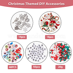 Kit de fabrication de bijoux DIY sur le thème de Noël&nbsp;DIY-FH0005-65