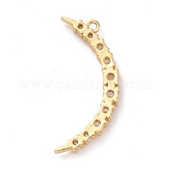 Pendentifs en zircone cubique transparente en laiton micro-pavé écologique&nbsp;KK-D079-11G