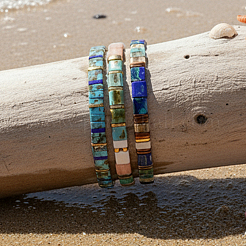 3 Stück sommerliches Strandarmband aus Glasperlen für Damen&nbsp;AA5917