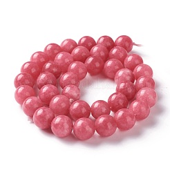 Natürliche weiße Jade Nachahmung Rhodonit Perlen Stränge&nbsp;G-I299-F15-10mm