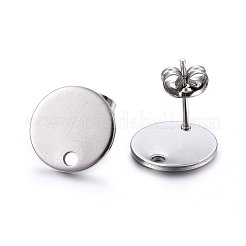 Boucles d'oreilles à tige en acier inoxydable 304 anti-ternissement&nbsp;STAS-K184-01-03P