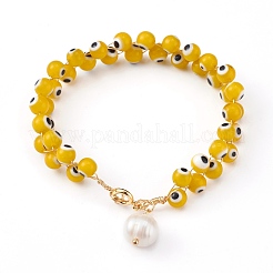 Braccialetti di fascino di perle naturali&nbsp;BJEW-JB05963