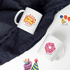50 stücke 50 arten geburtstag thema cartoon papier aufkleber etikettensatz&nbsp;STIC-P004-15