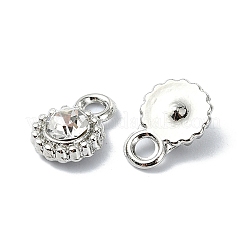 Strass-Charms aus Legierung mit Zahnstangenbeschichtung&nbsp;FIND-M014-16C-P