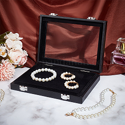 Rechteckige Aufbewahrungsbox für lose Diamanten aus PU-Leder für Schmuck&nbsp;CON-WH0094-45B