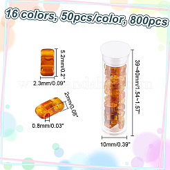 672~800 Stück 16 Farben undurchsichtiger Acryl-Dia-Charm&nbsp;OACR-NB0001-48