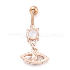 Anillos de ombligo de gota de mal de ojo para mujer&nbsp;AJEW-C010-01RG