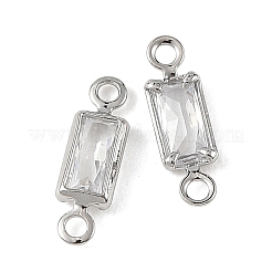 Ciondoli rettangolari con connettori in ottone e pavé di zirconi cubici Shegrace&nbsp;XGRQ2O327-445A-P