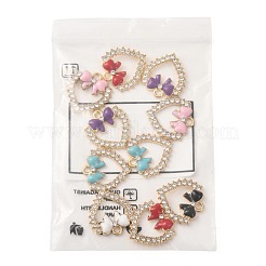 10 pz 6 colori smalto in lega con ciondoli di strass&nbsp;FIND-FS0005-38KCG