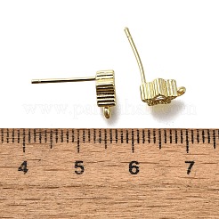 Ohrstecker aus Messing mit Zirkonia&nbsp;KK-Q048-17G