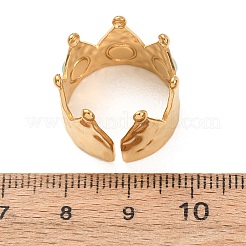 Anelli aperti da donna in ottone con pietre preziose naturali.&nbsp;RJEW-K261-08C-G