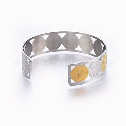 PVD-Vakuumbeschichtung 304 Edelstahl-Armreife&nbsp;BJEW-H578-03GP
