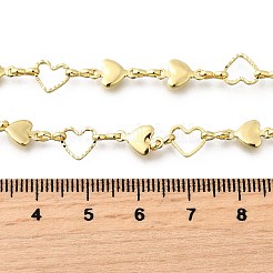 Collane in ottone collana a cuore&nbsp;NJEW-D314-01G