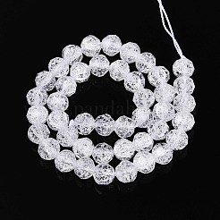Trasparente perle di vetro crackle fili&nbsp;GLAA-N053-10mm-11
