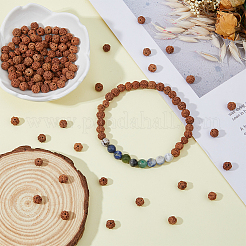 150 pièce de perles de rudraksha naturelles non teintes&nbsp;WOOD-DC0001-17