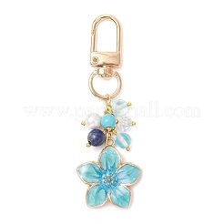 Décorations de pendentif de fleur d'émail d'alliage&nbsp;HJEW-JM03715-01