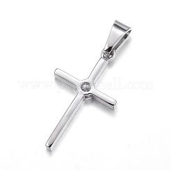 Ciondoli in acciaio inossidabile chirurgico 316 con zirconia cubica&nbsp;STAS-P145-04P