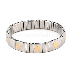 Bracciali elastici in acciaio inossidabile 304&nbsp;BJEW-U015-03G-01