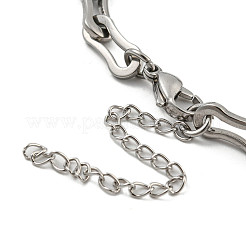 Pulseras de cadena de cable de acero inoxidable 304 que no se deslustran para hombres y mujeres&nbsp;BJEW-D042-17P