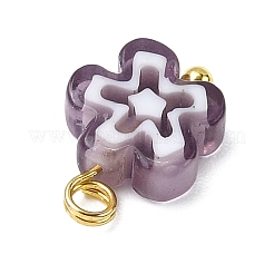 Encantos de cristal millefiori hechos a mano&nbsp;PALLOY-JF04572-01