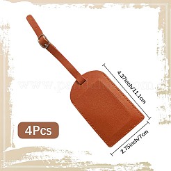 Cuthollow 4 pz etichetta per bagaglio in pelle pu&nbsp;OFST-CL0001-01B-02