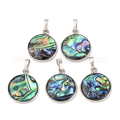 Abalone Muschel / Paua Muschel Anhänger&nbsp;SSHEL-L008-04P