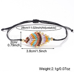 Verstellbare geflochtene Armbänder aus Faserkordel&nbsp;FW7700-1