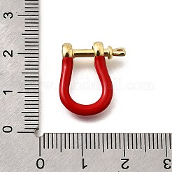 Messing-Emaille-D-Ring-Anker-Schäkel-Verschlüsse&nbsp;KK-P201-01G-J