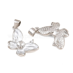 Pendentifs à épingle en laiton avec micro-oxyde de zirconium transparent&nbsp;KK-CBA6A75-51A-P