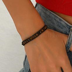 Bracelets en perles rondes en œil de tigre naturel&nbsp;GY7177