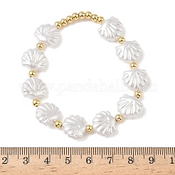 Stretch-Armbänder aus Messing- und Kunststoffperlen für Damen&nbsp;BJEW-F515-09G
