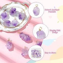 10 Stück natürliche Amethyst-Anhänger&nbsp;PALLOY-CJ00158