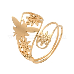 Anillos de puño ajustables de acero inoxidable 304&nbsp;RJEW-Z090-01G