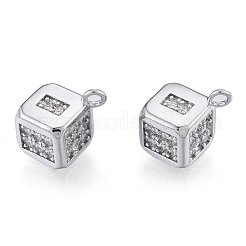 Ciondoli in ottone zirconi chiari micro pavé&nbsp;KK-N216-561P