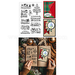 Individuelle Klarsichtstempel aus PVC-Kunststoff mit Sommermotiv&nbsp;DIY-WH0631-0416