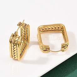 Pendientes de aro cuadrados de acero inoxidable 304&nbsp;EJEW-I320-27G-01