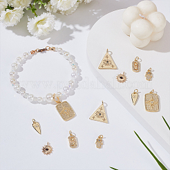 12pcs 6 styles pendentifs en laiton&nbsp;KK-ME0001-23