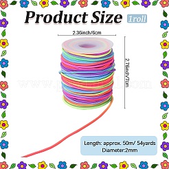 Cordon élastique rond en polyester teinté en segments&nbsp;OCOR-WH20018-35B