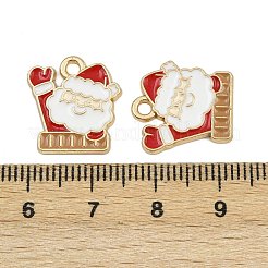 Pendentifs en alliage émaillé sur le thème de Noël&nbsp;ENAM-Z023-01G-02