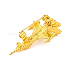 Brosche aus Zinklegierung mit Kristall-Strass&nbsp;JEWB-U010-03G-01