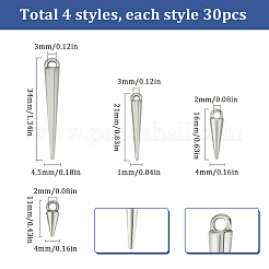 120 pz 4 stili pendenti in lega di stile tibetano&nbsp;FIND-SC0009-57