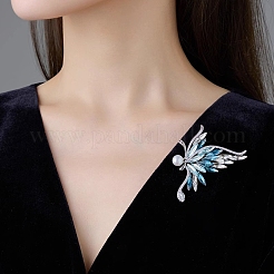 Spille in lega di strass a forma di farfalla per vestiti da zaino&nbsp;PW-WGFD049-01