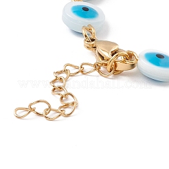 Pulseras de cuentas de concha de acero inoxidable 304 y esmalte&nbsp;BJEW-C015-20G-01