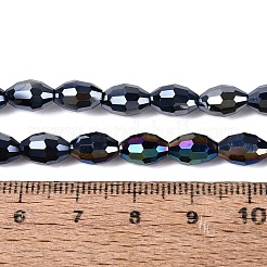 Chapelets de perles en verre opaque de couleur unie&nbsp;GL-N002-01A-B09