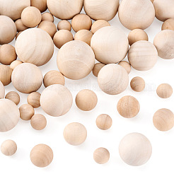 Perles de bois non finies&nbsp;WOOD-TA0001-24