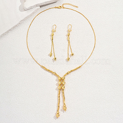 Set di orecchini e collane con nappe e perline in ottone mediorientali per donna&nbsp;JQ7345