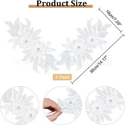 Polyester bestickter floraler Spitzenkragen&nbsp;DIY-WH0326-47D